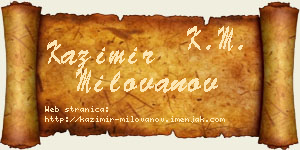 Kazimir Milovanov vizit kartica